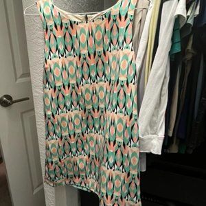 Bold and Beautiful Black and White Geometric Sleeveless Dress